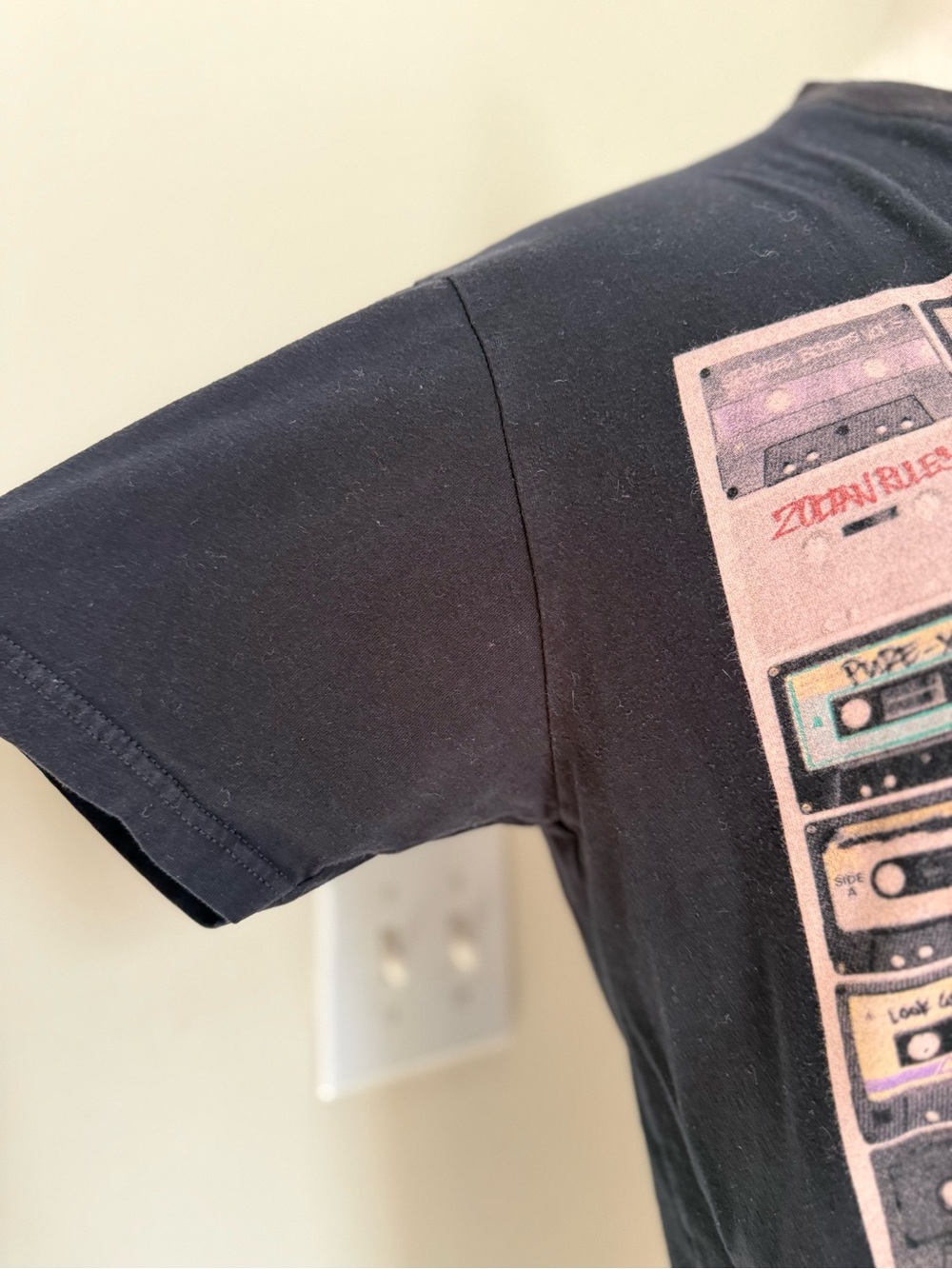 Supreme Black Tee with White Cassette Graphic - On The Reel - Picture 6 of 9